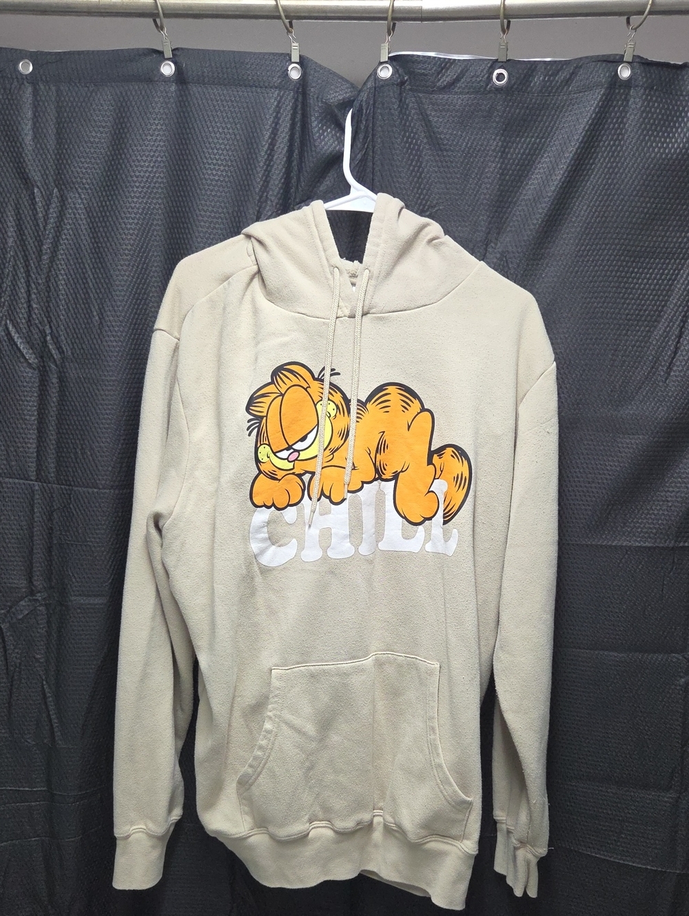 Nickelodeon Garfield Hoodie in Beige with Light Blue Accent